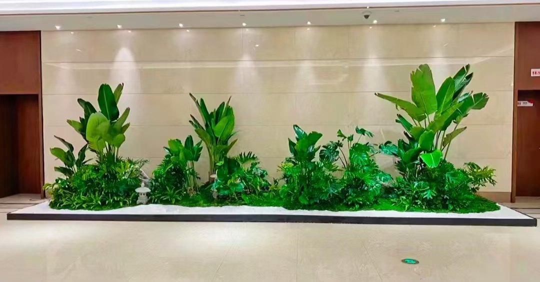 美波园林绿植租摆服务实景：酒店商业空间绿植